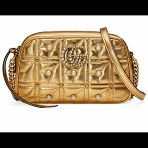 Gucci gg marmont gold bag authentic